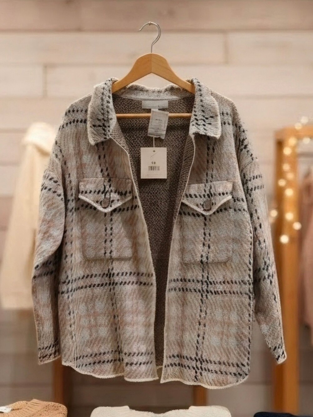 Plaid Shacket Jacket - Size XL